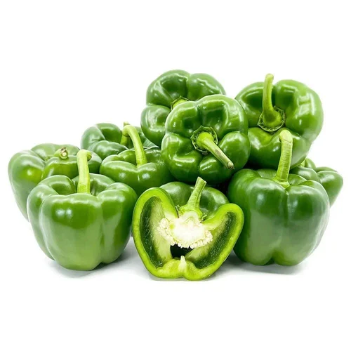 Fresh green capsicum